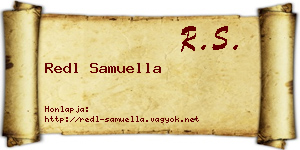 Redl Samuella névjegykártya